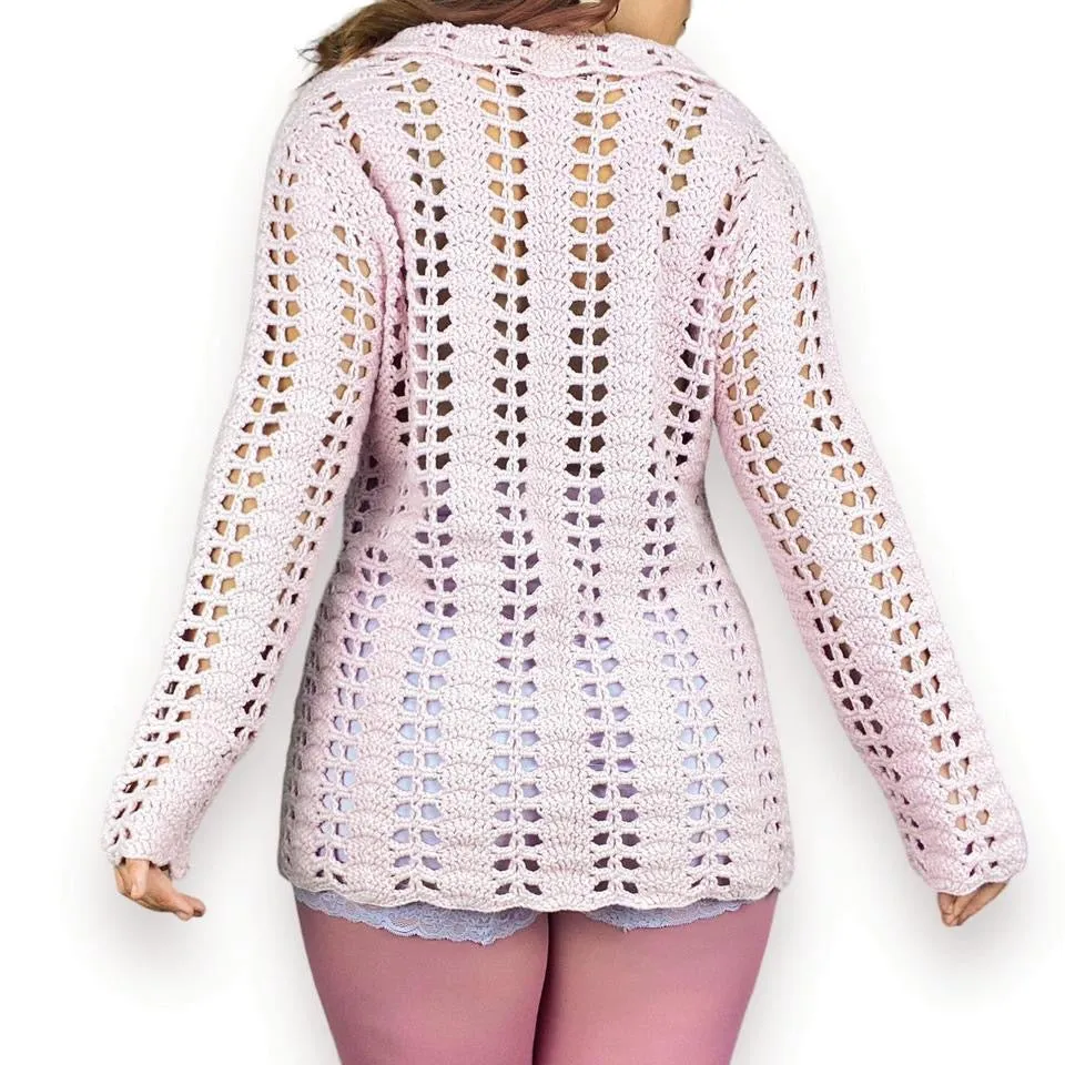 2000s Tommy Hilfiger Handknit Cardigan (XL)