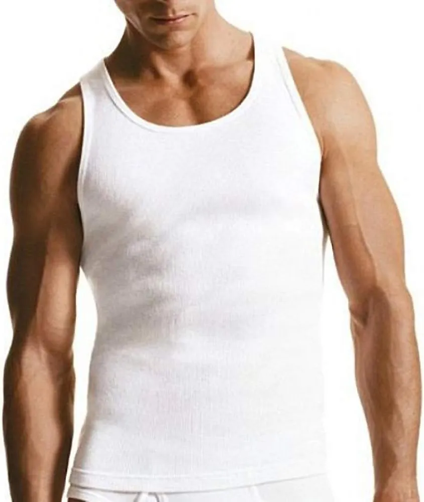 3 Pack Men's A-Shirt Tank Top Gym Workout Undershirt (Slim & Muscle Fit ONLY)