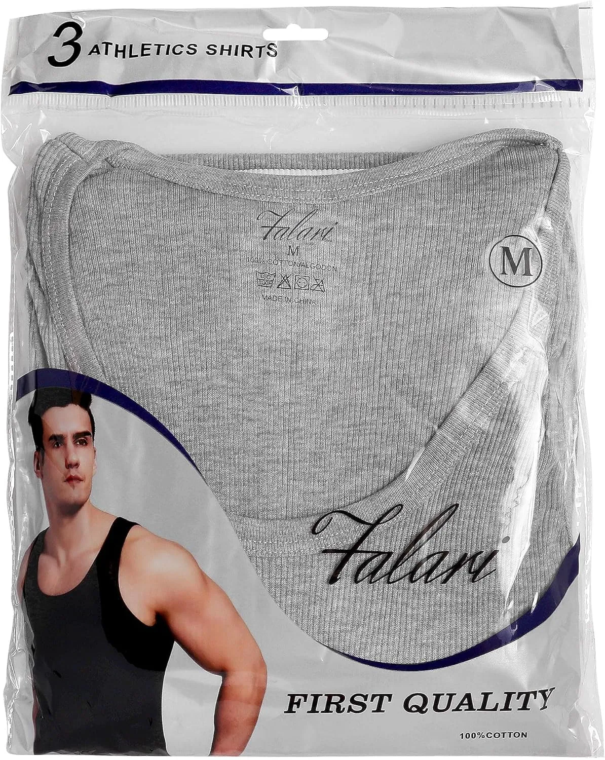 3 Pack Men's A-Shirt Tank Top Gym Workout Undershirt (Slim & Muscle Fit ONLY)