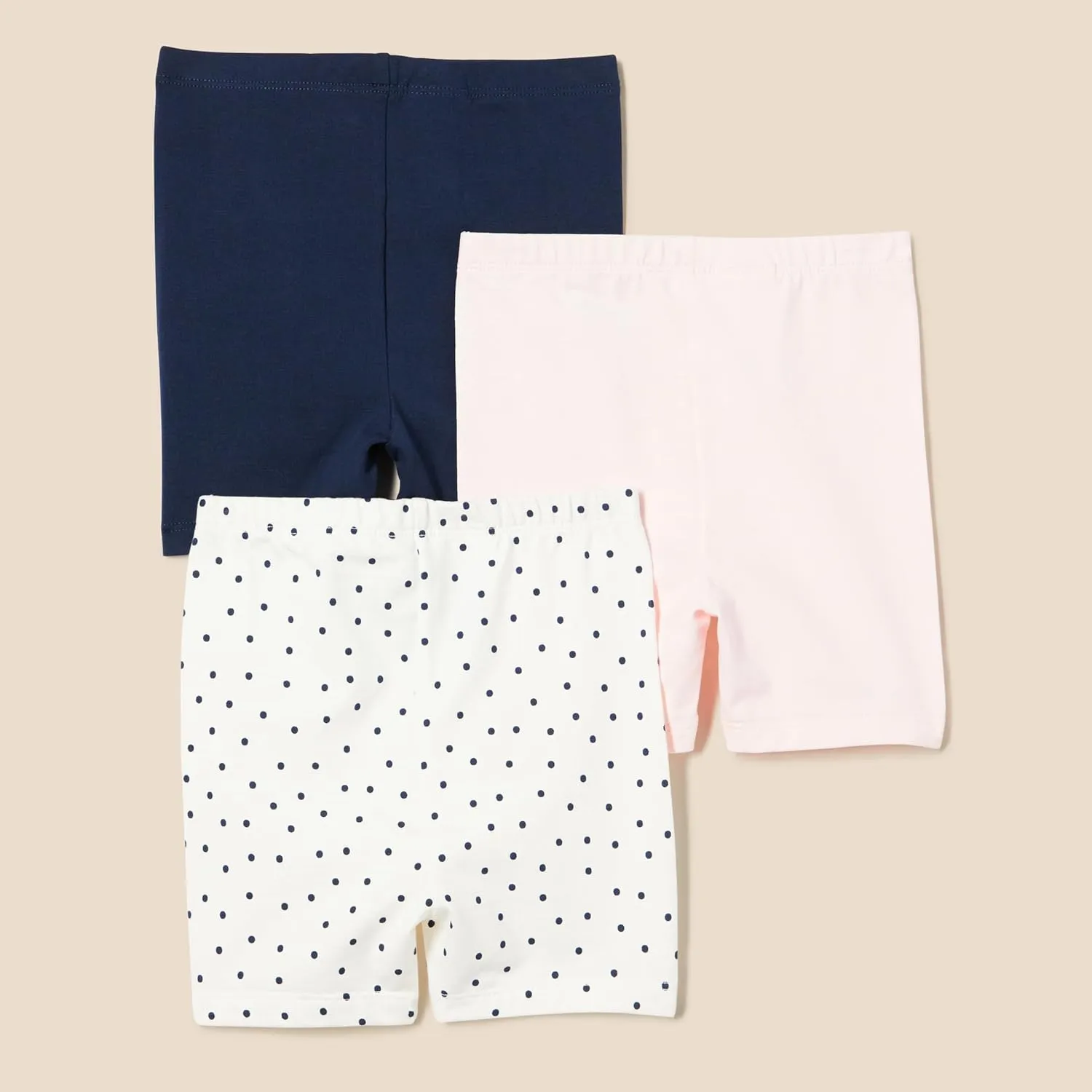 Amazon Essentials Toddlers and Baby Girls' Bike Shorts, Pack of 3
