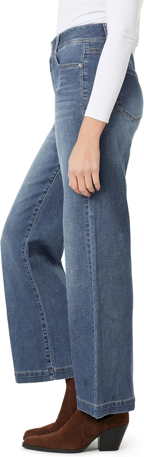 Angels Forever Young Women's Everbreeze Curvy High-Rise Relaxed Flare Jeans