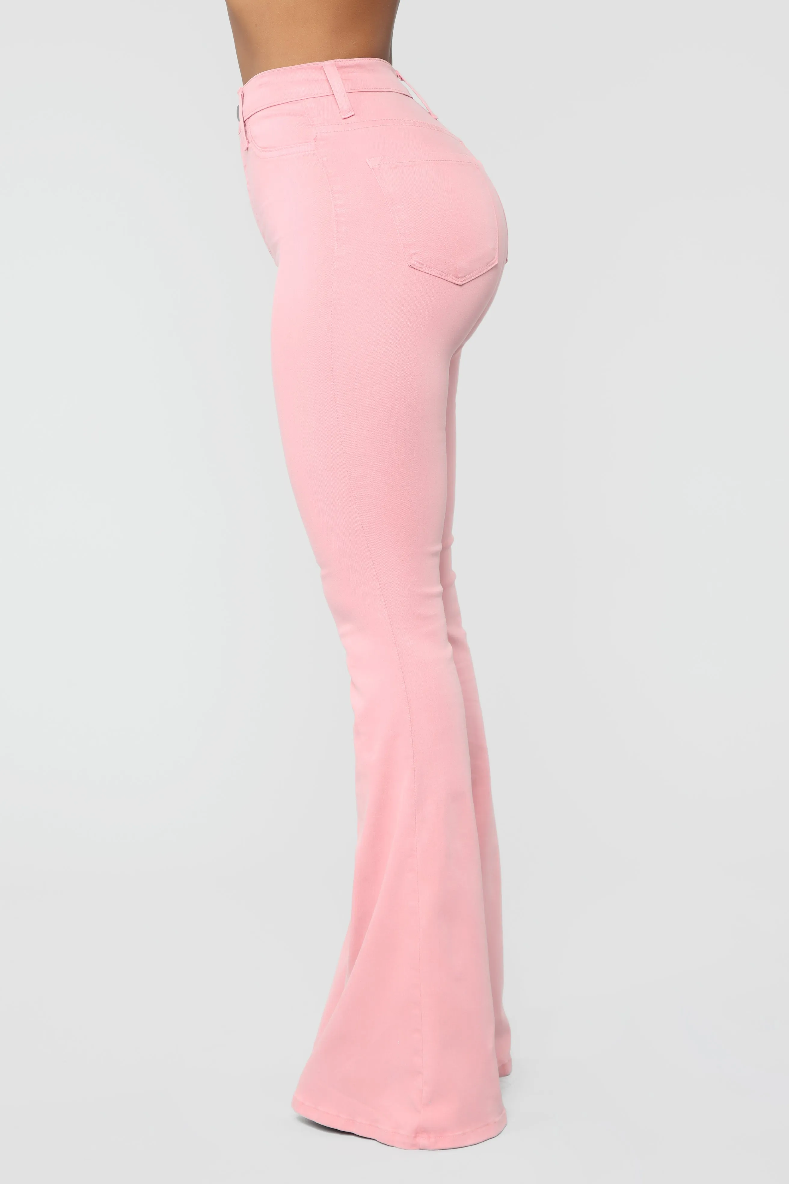 Bell Bottom Blues Jeans - Mauve