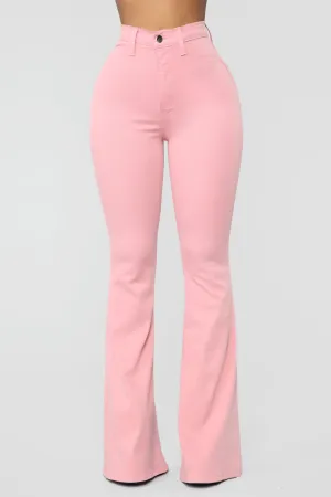 Bell Bottom Blues Jeans - Mauve