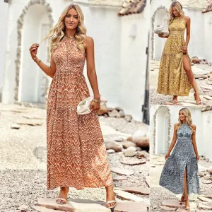 Bohemian Casual Vacation Style Sleeveless Dress