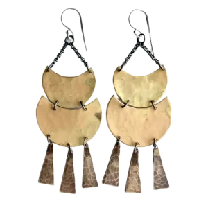 Brass Solaris Earrings Large