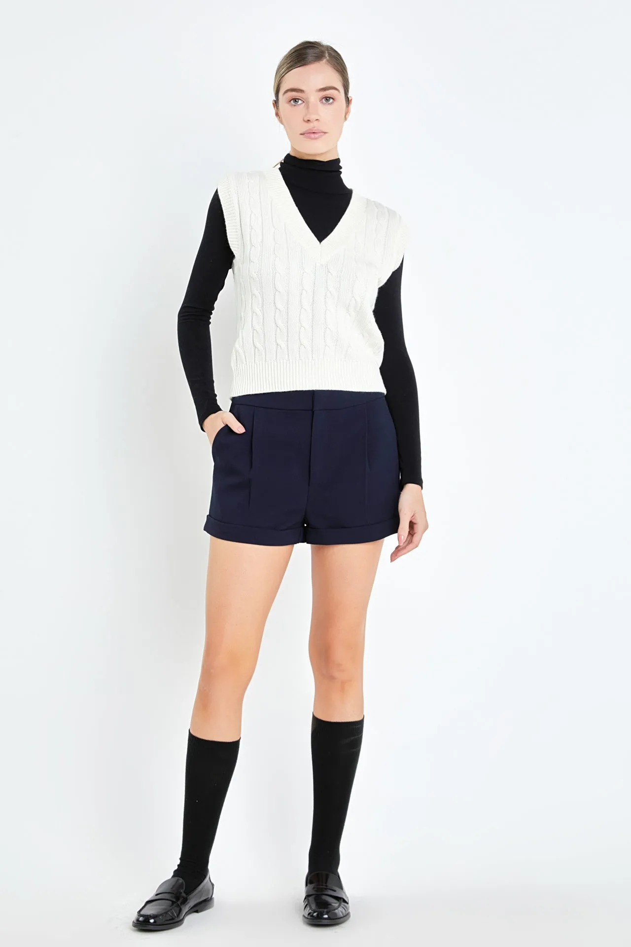 Cable Knit Chunky Vest