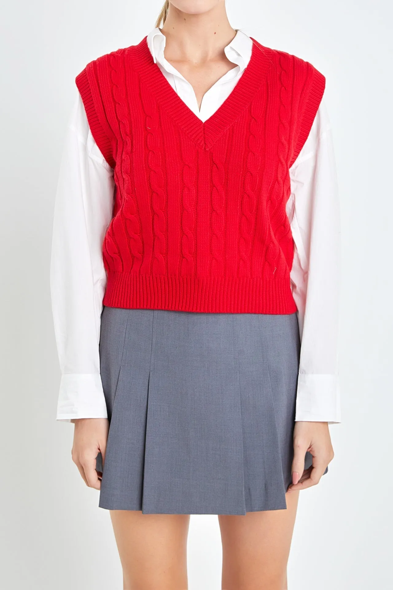 Cable Knit Chunky Vest