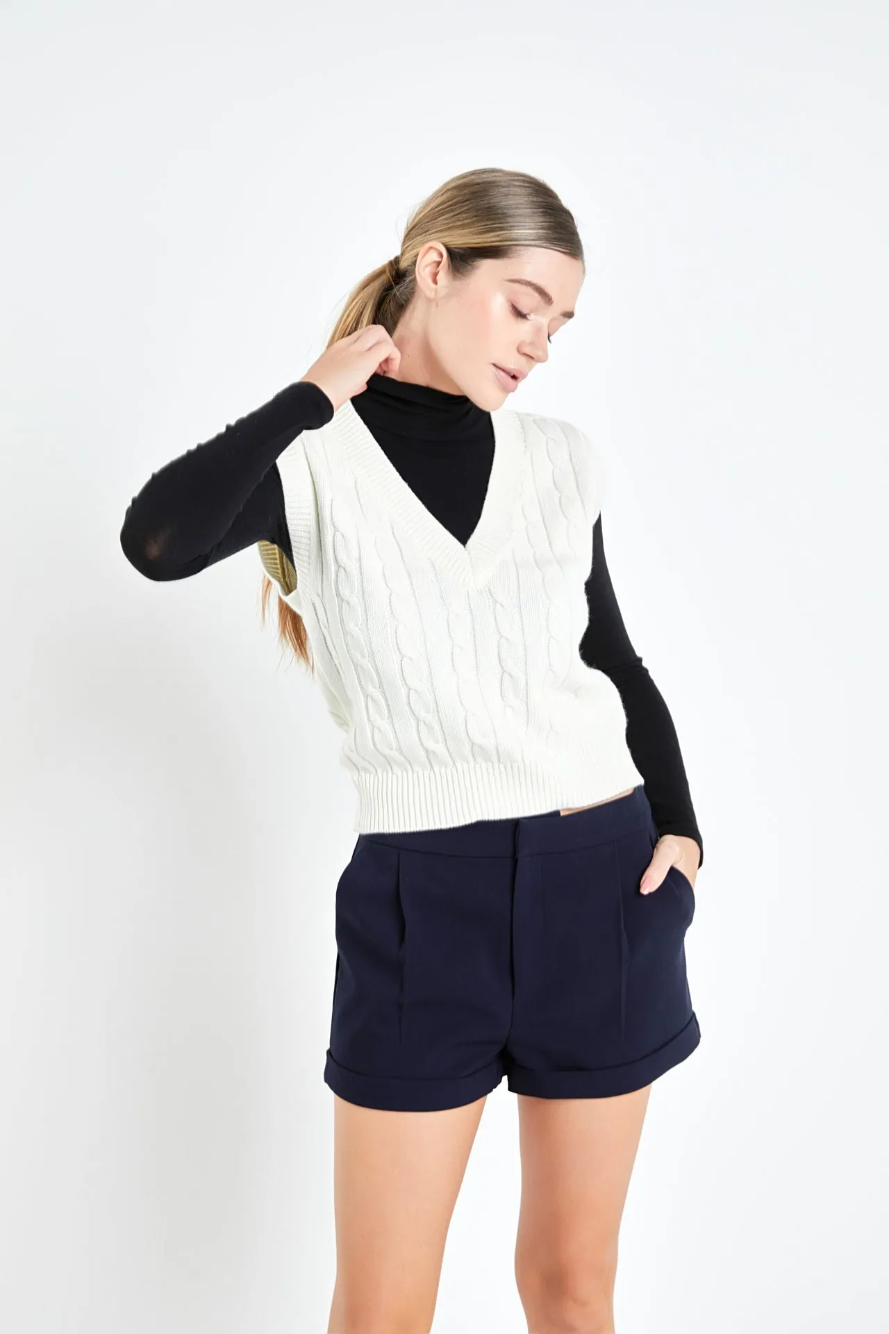 Cable Knit Chunky Vest