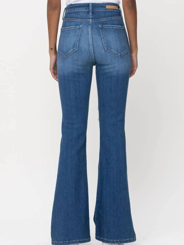 Cello Jeans High Rise Distress Super Flare