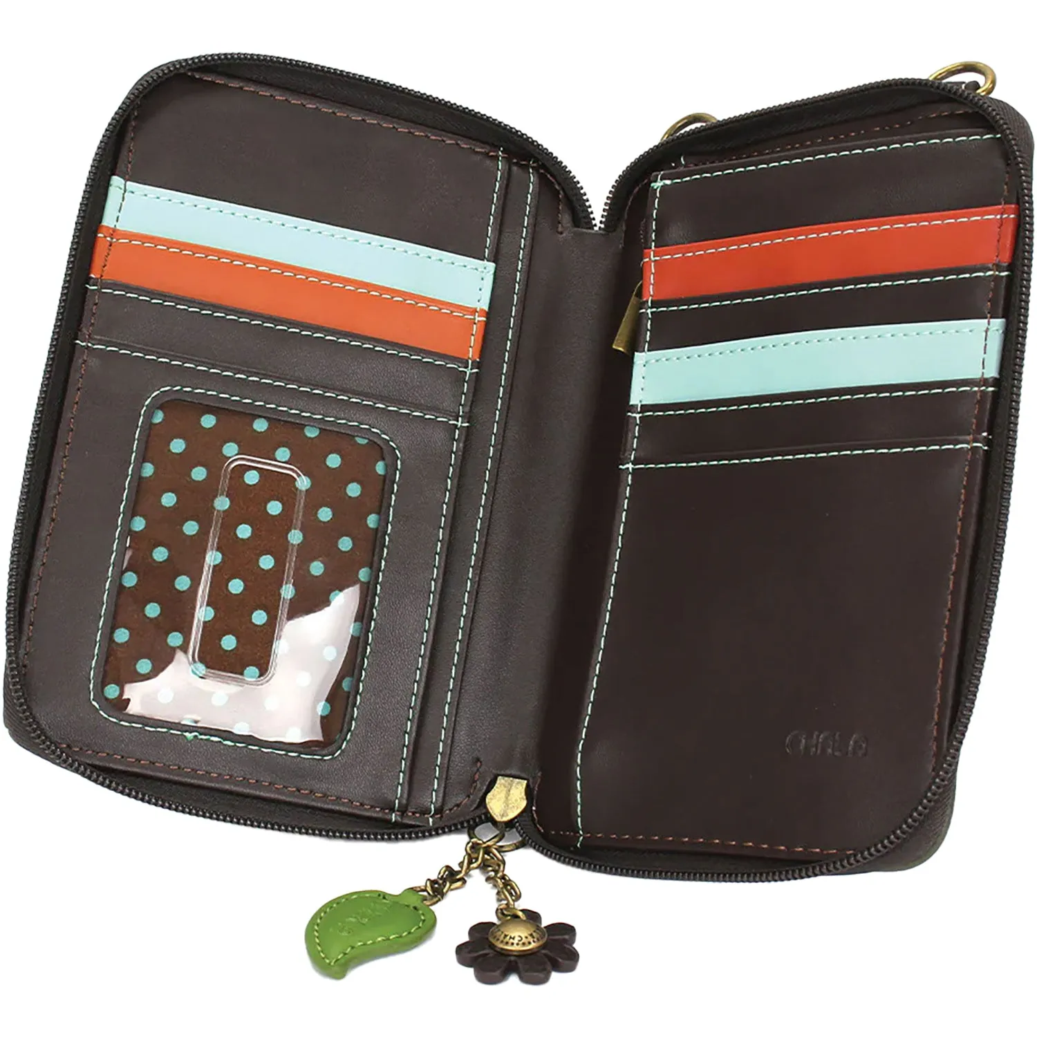 Chala Monarch Butterfly Wallet Crossbody Olive Synthetic