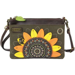 Chala Sunflower Dazzled Mini Crossbody Olive Synthetic