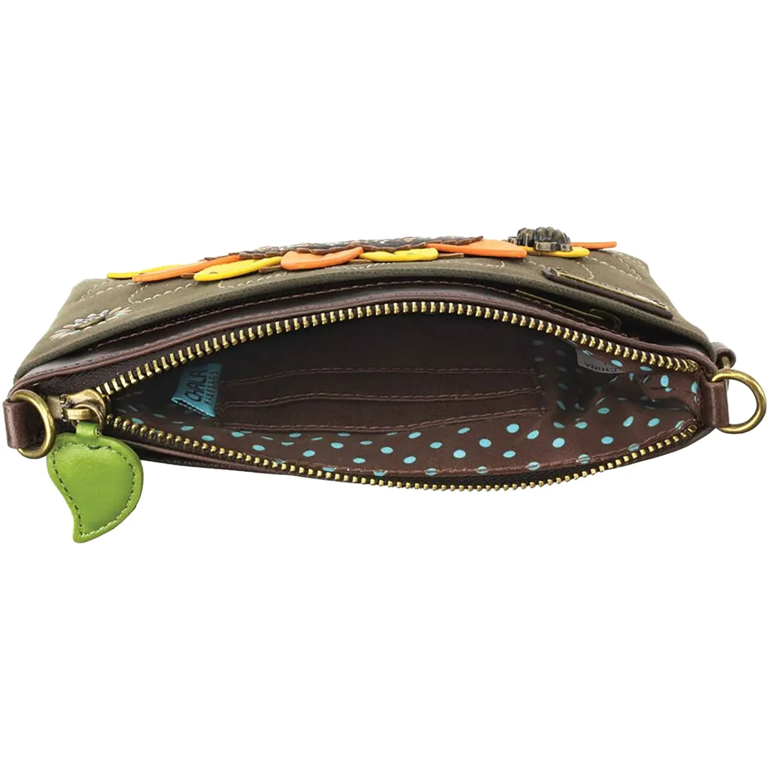 Chala Sunflower Dazzled Mini Crossbody Olive Synthetic