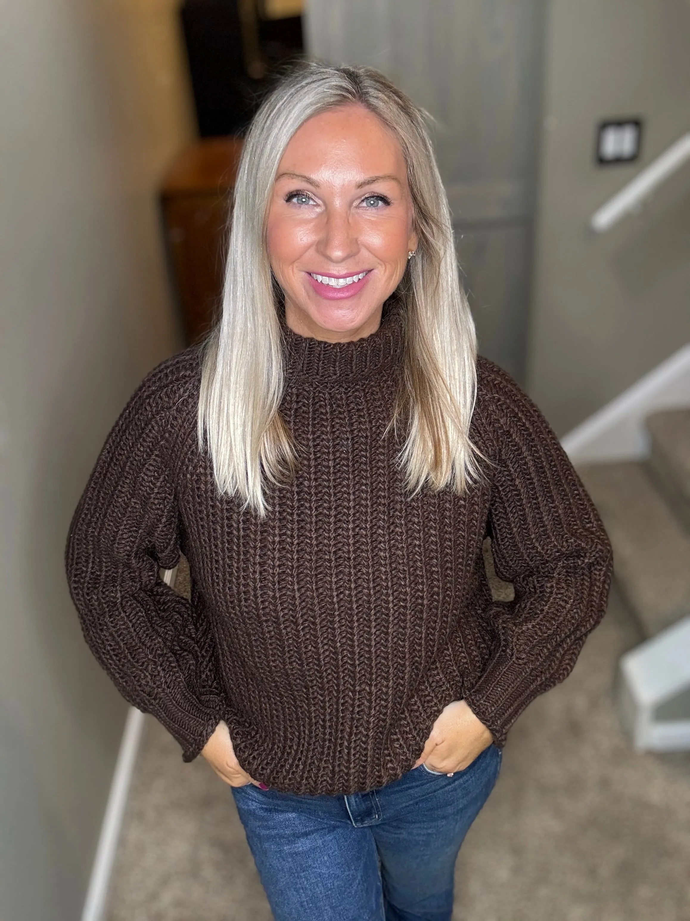 Chunky Knit Chocolate Sweater