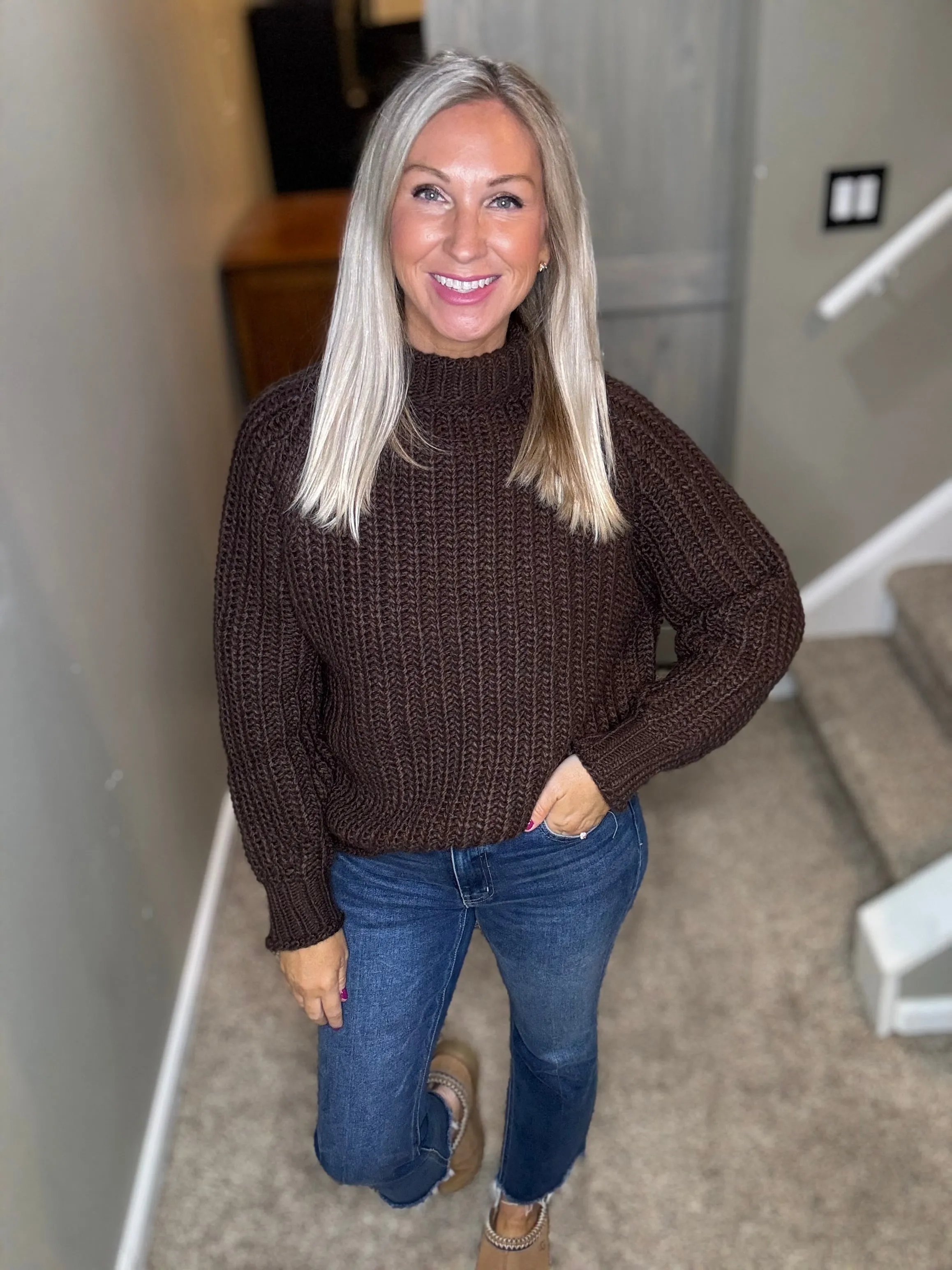 Chunky Knit Chocolate Sweater