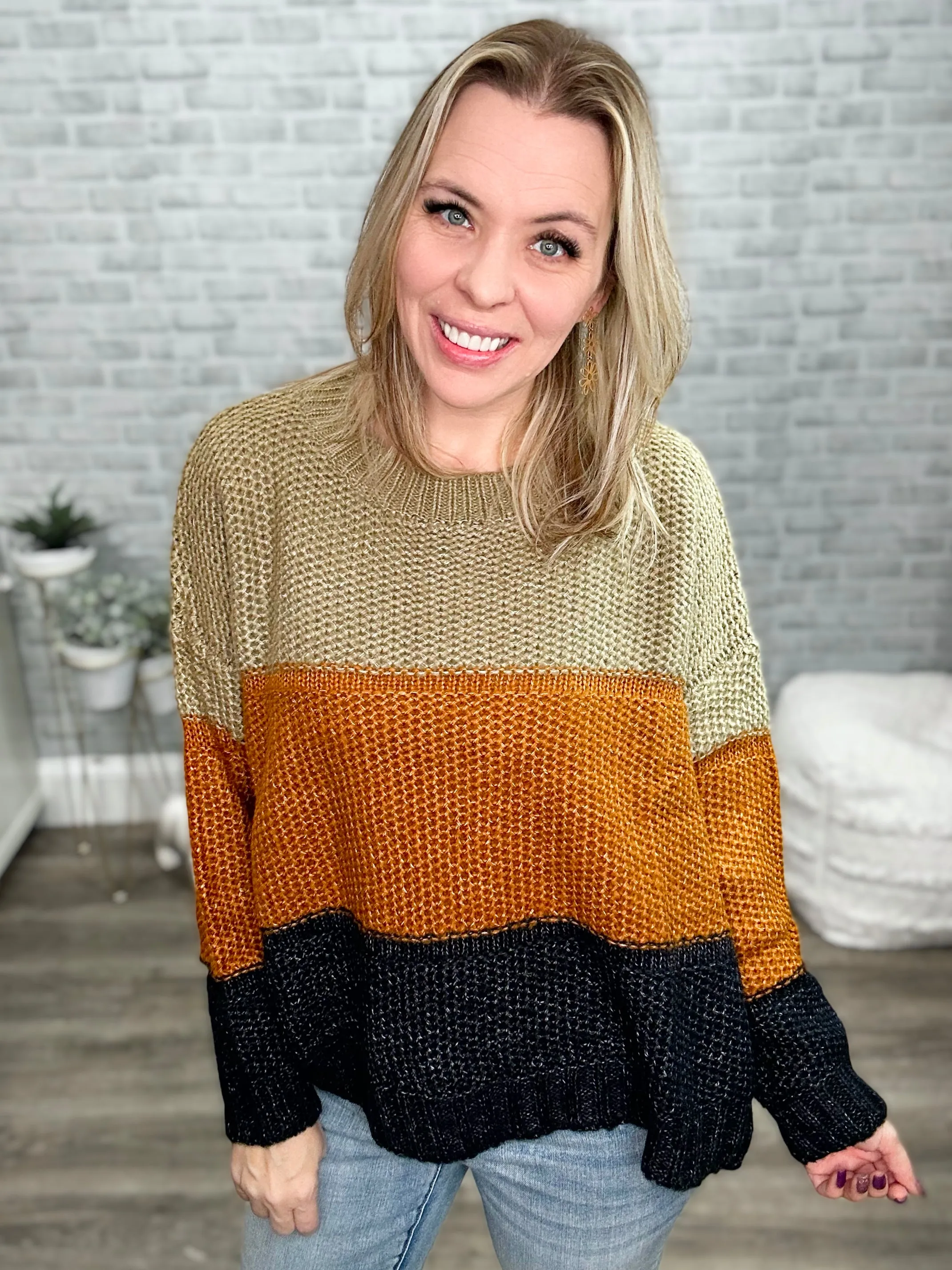 Chunky Knit Colorblock Sweaters