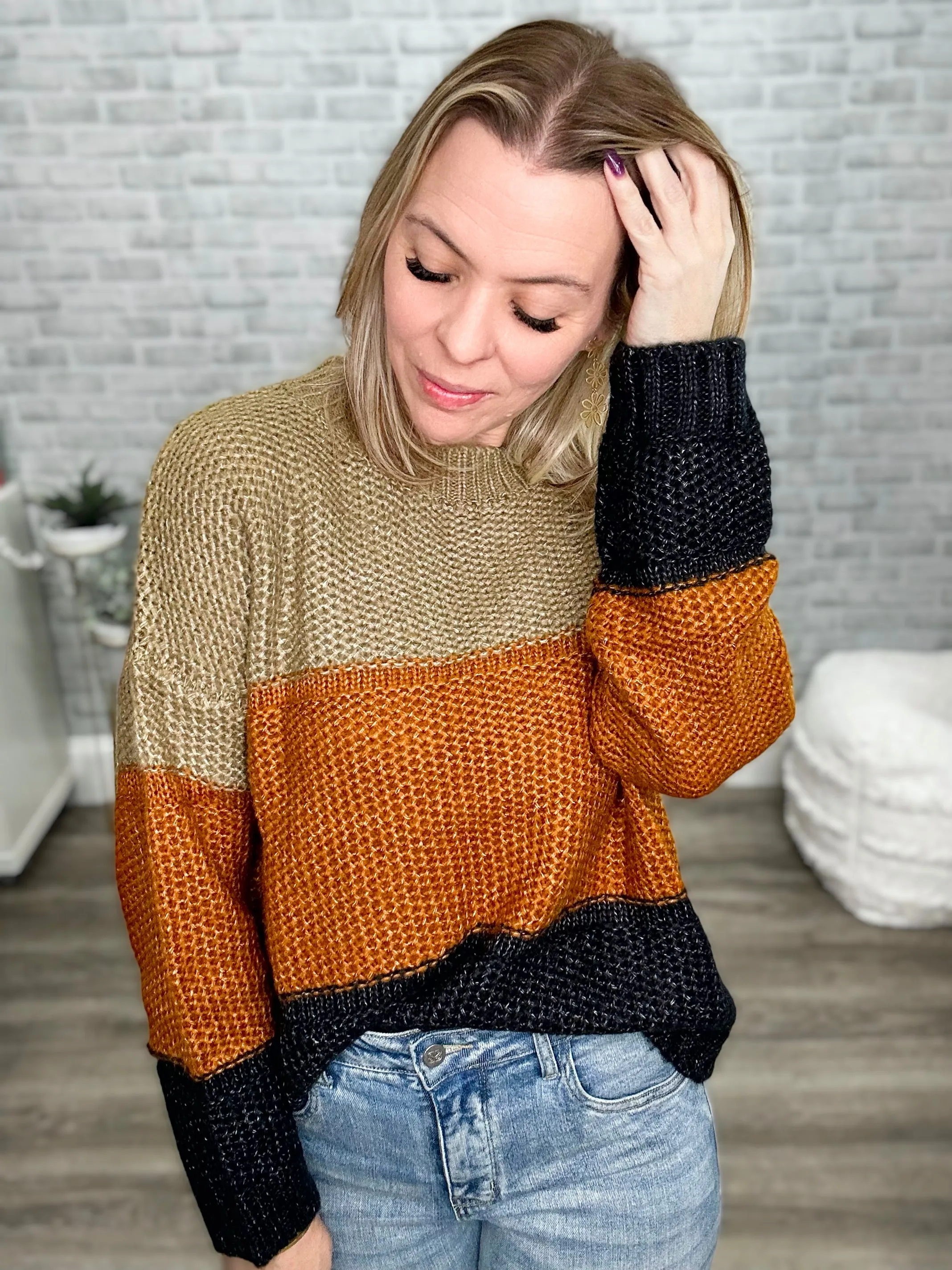 Chunky Knit Colorblock Sweaters