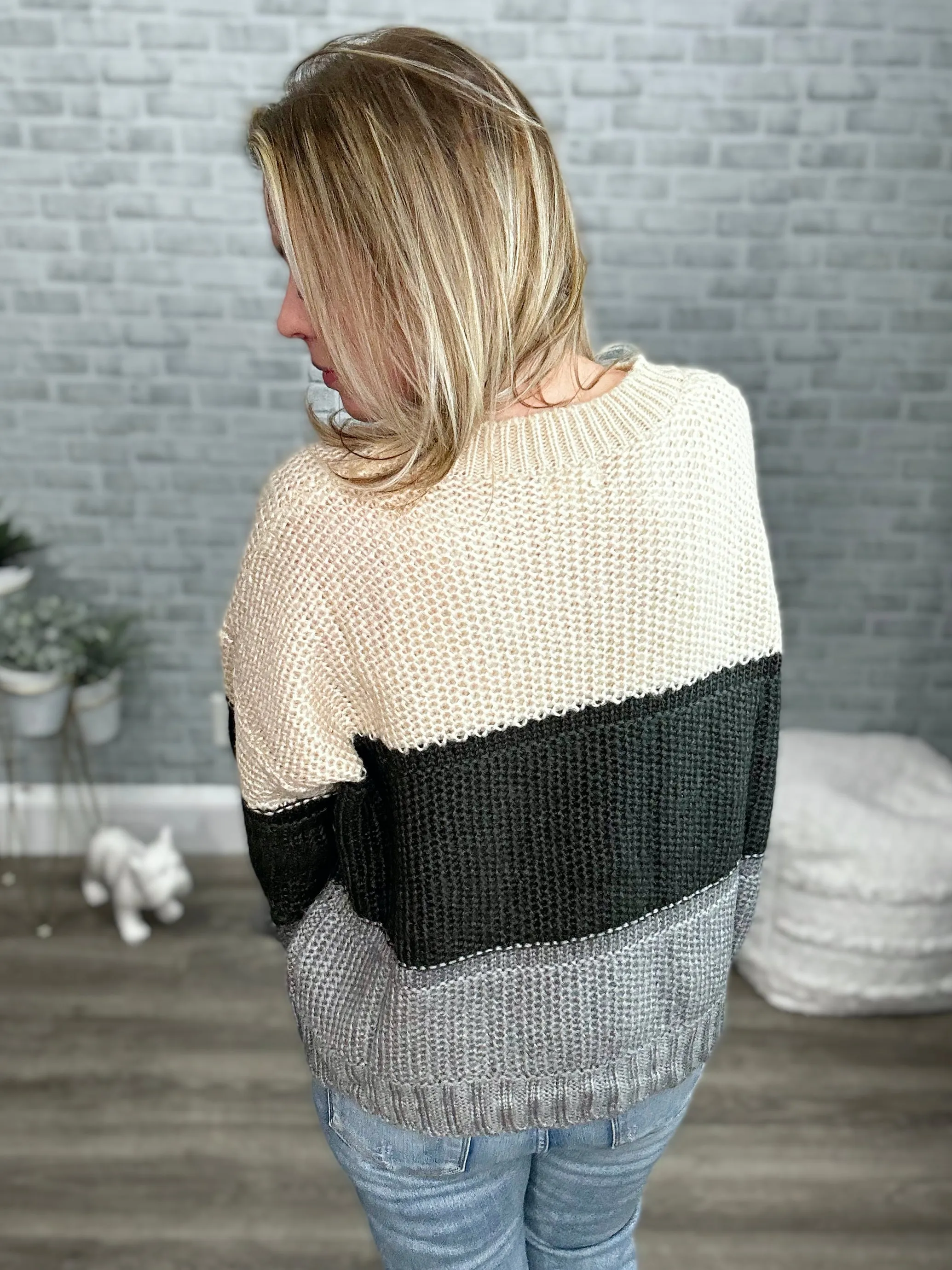 Chunky Knit Colorblock Sweaters