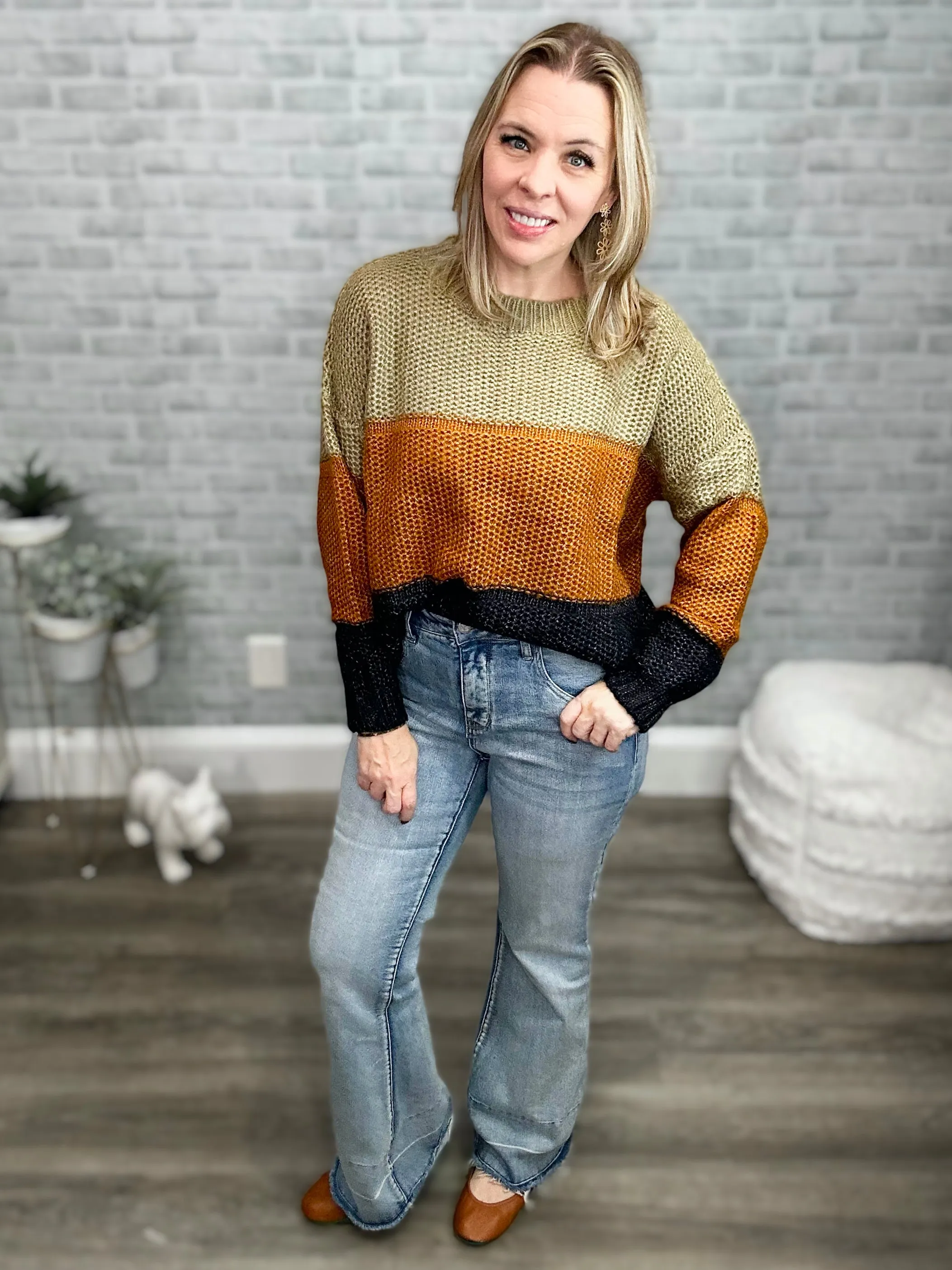 Chunky Knit Colorblock Sweaters