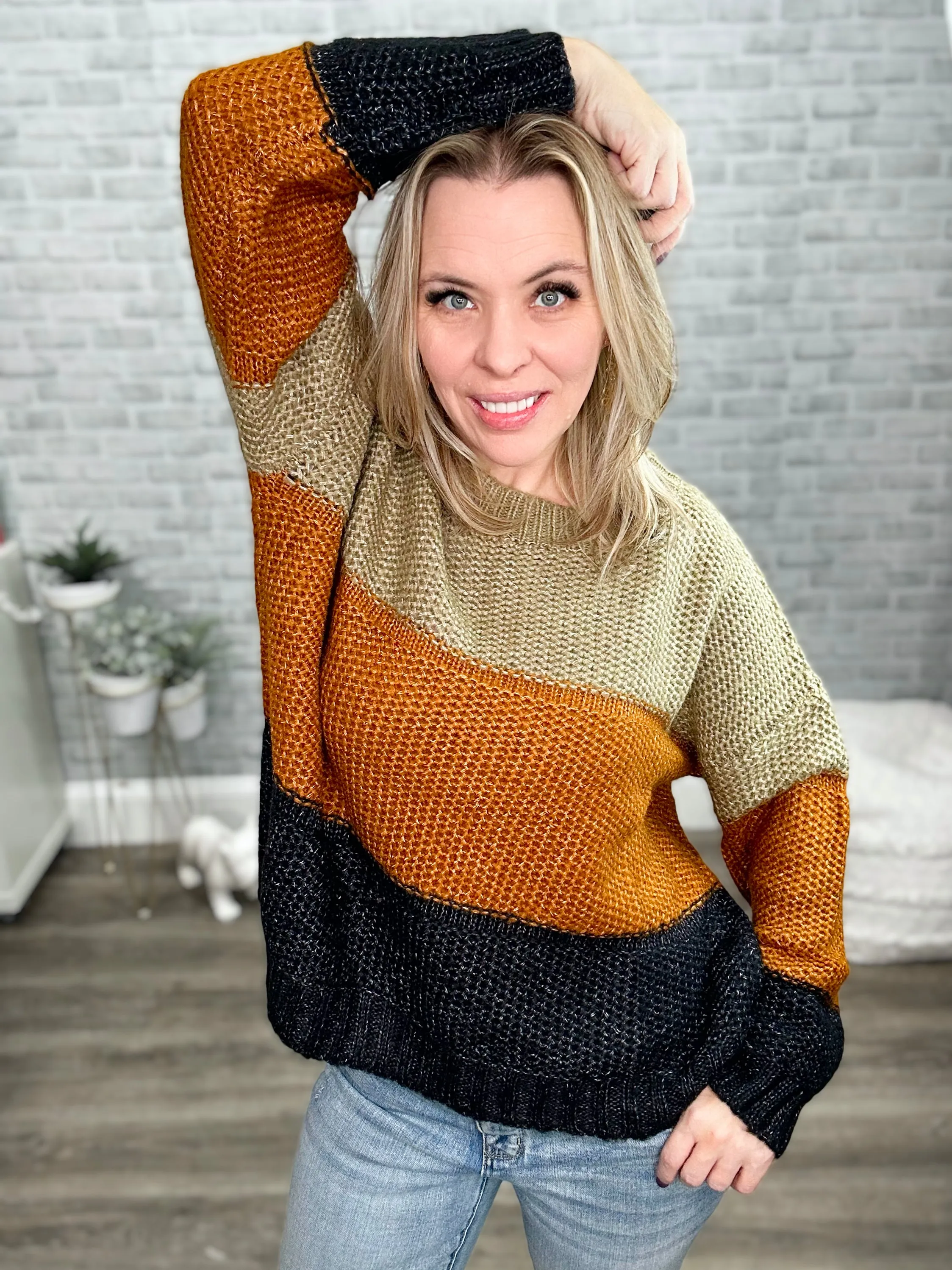 Chunky Knit Colorblock Sweaters