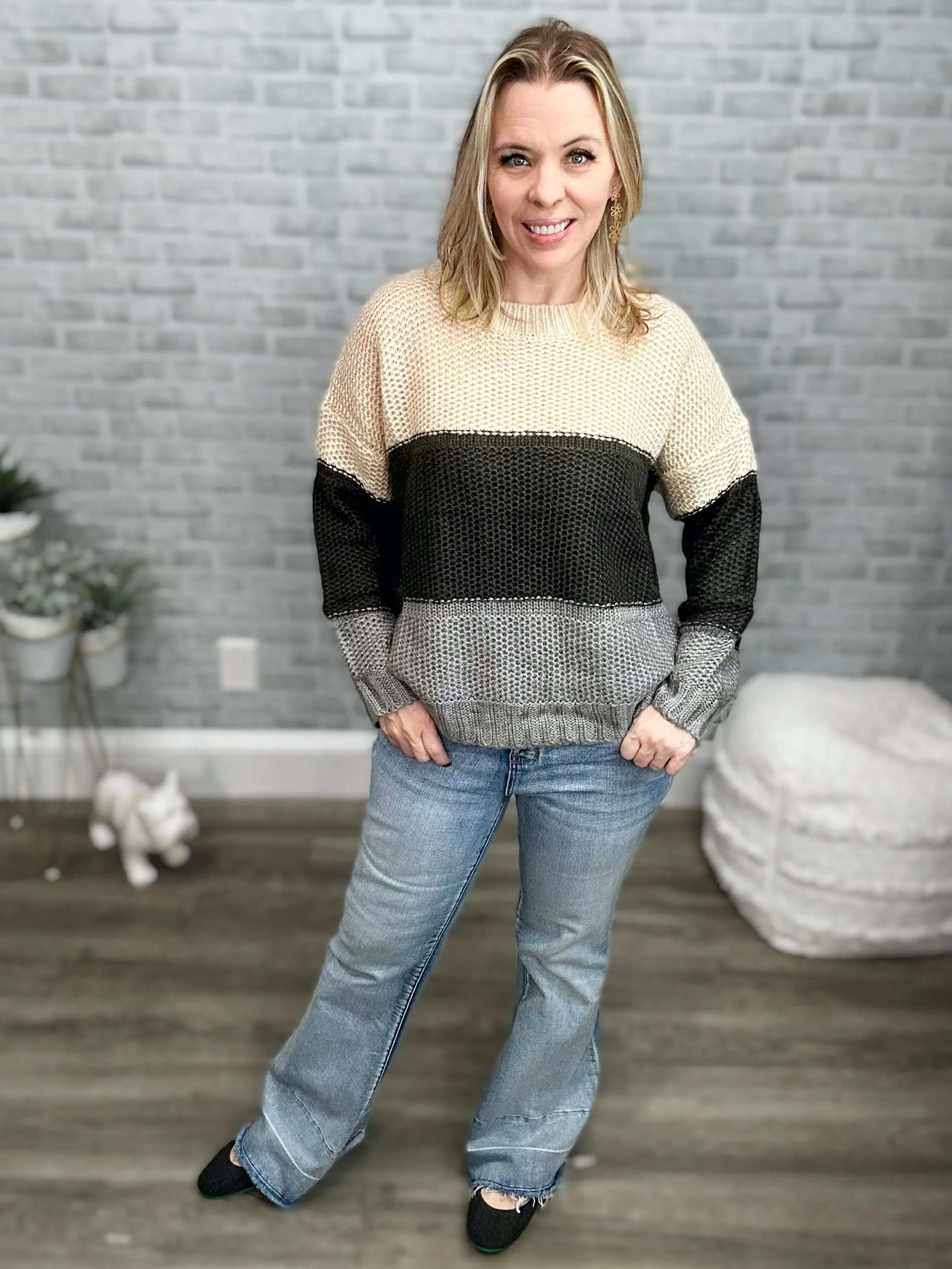 Chunky Knit Colorblock Sweaters