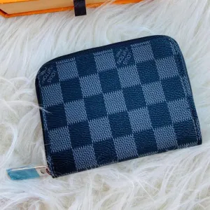 Compact Check Small Zippy Coin Wallets For Women