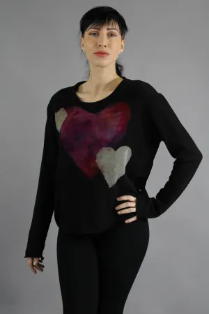 Crop Sweater Red Heart