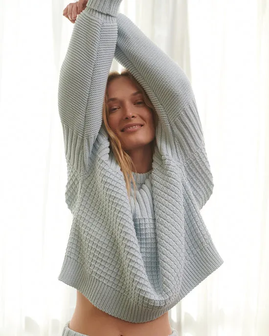 Delčia Chunky Knit Sweater - Dew Sweater