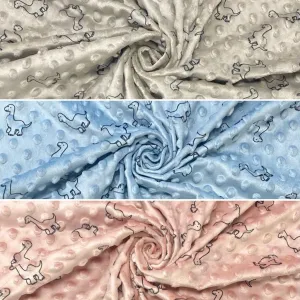 Dinosaurs Dimple Fleece Fabric