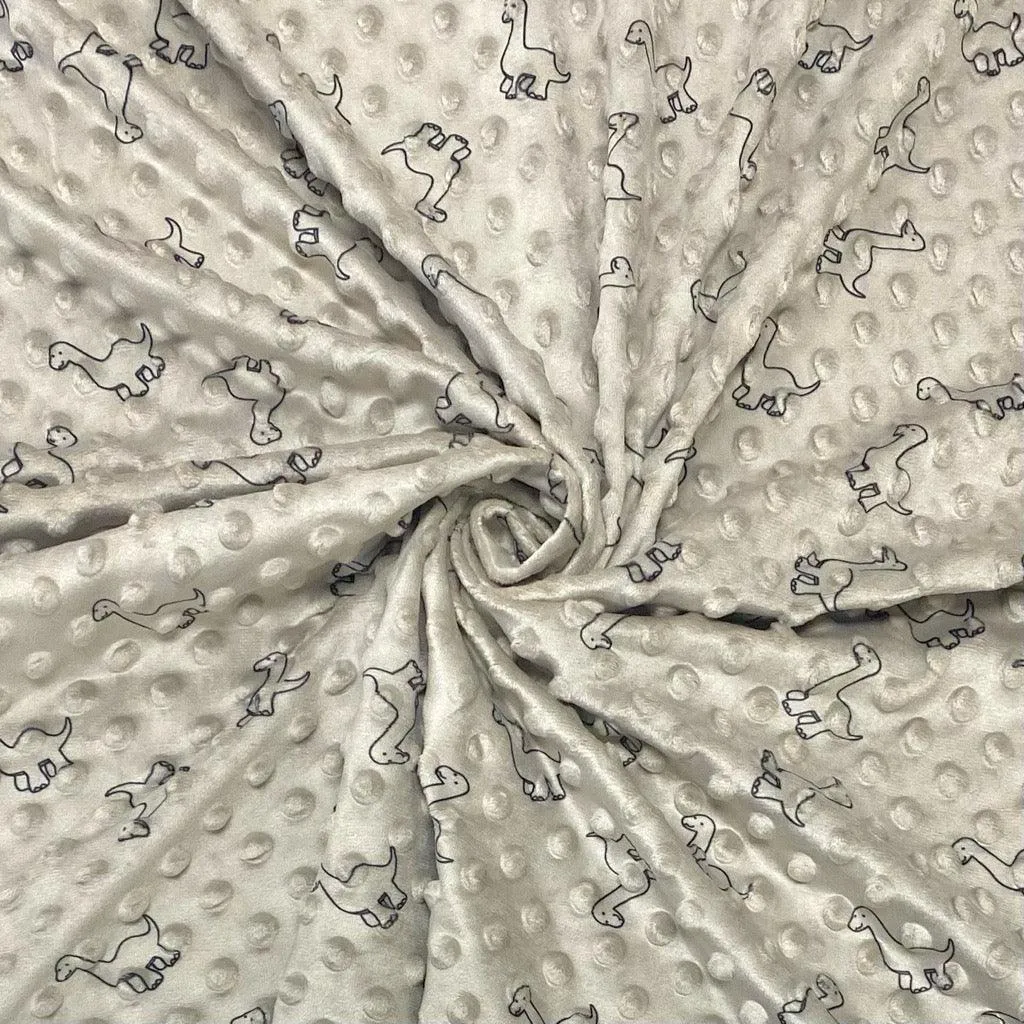 Dinosaurs Dimple Fleece Fabric