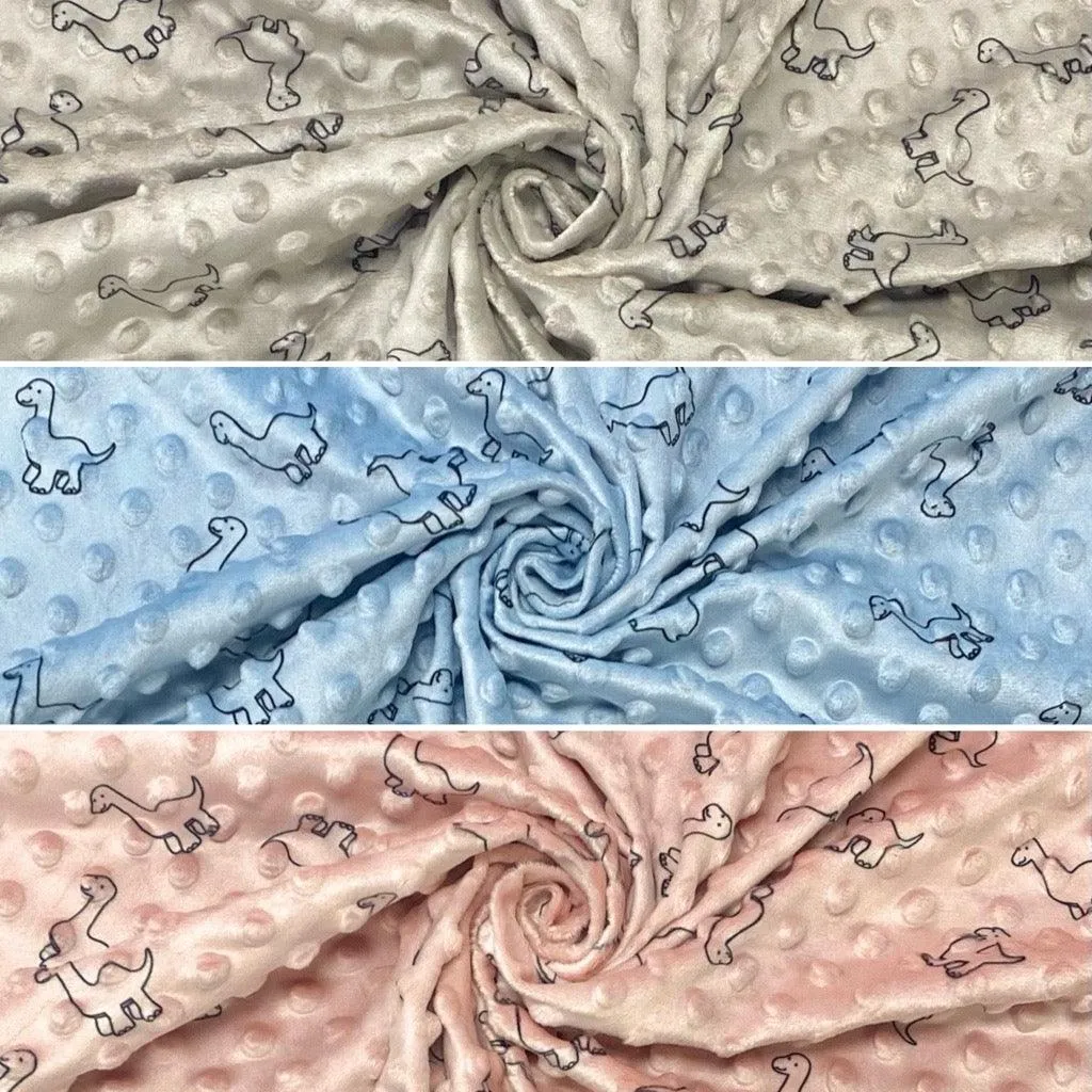 Dinosaurs Dimple Fleece Fabric
