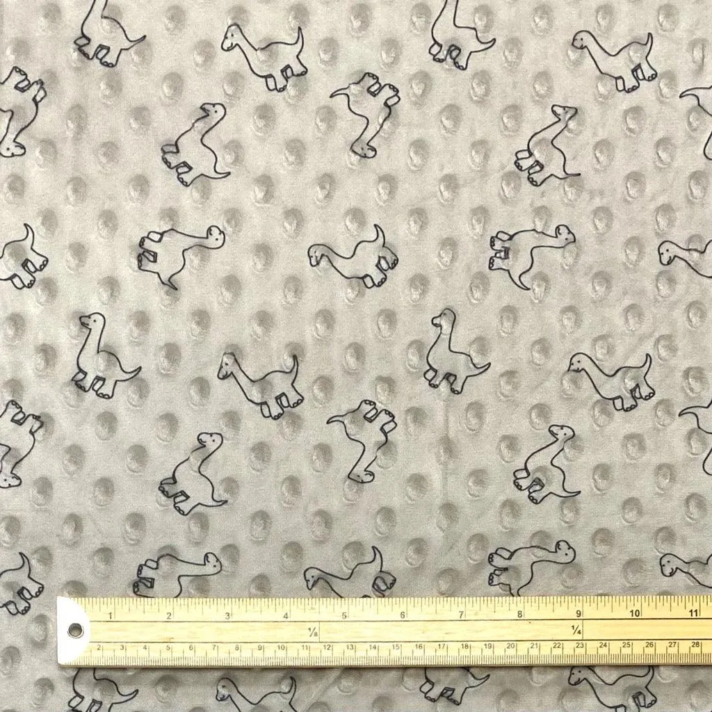 Dinosaurs Dimple Fleece Fabric
