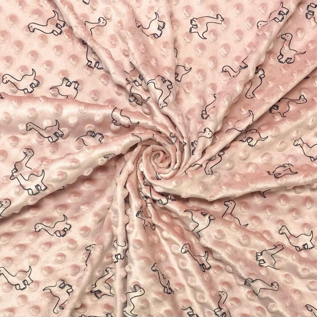 Dinosaurs Dimple Fleece Fabric
