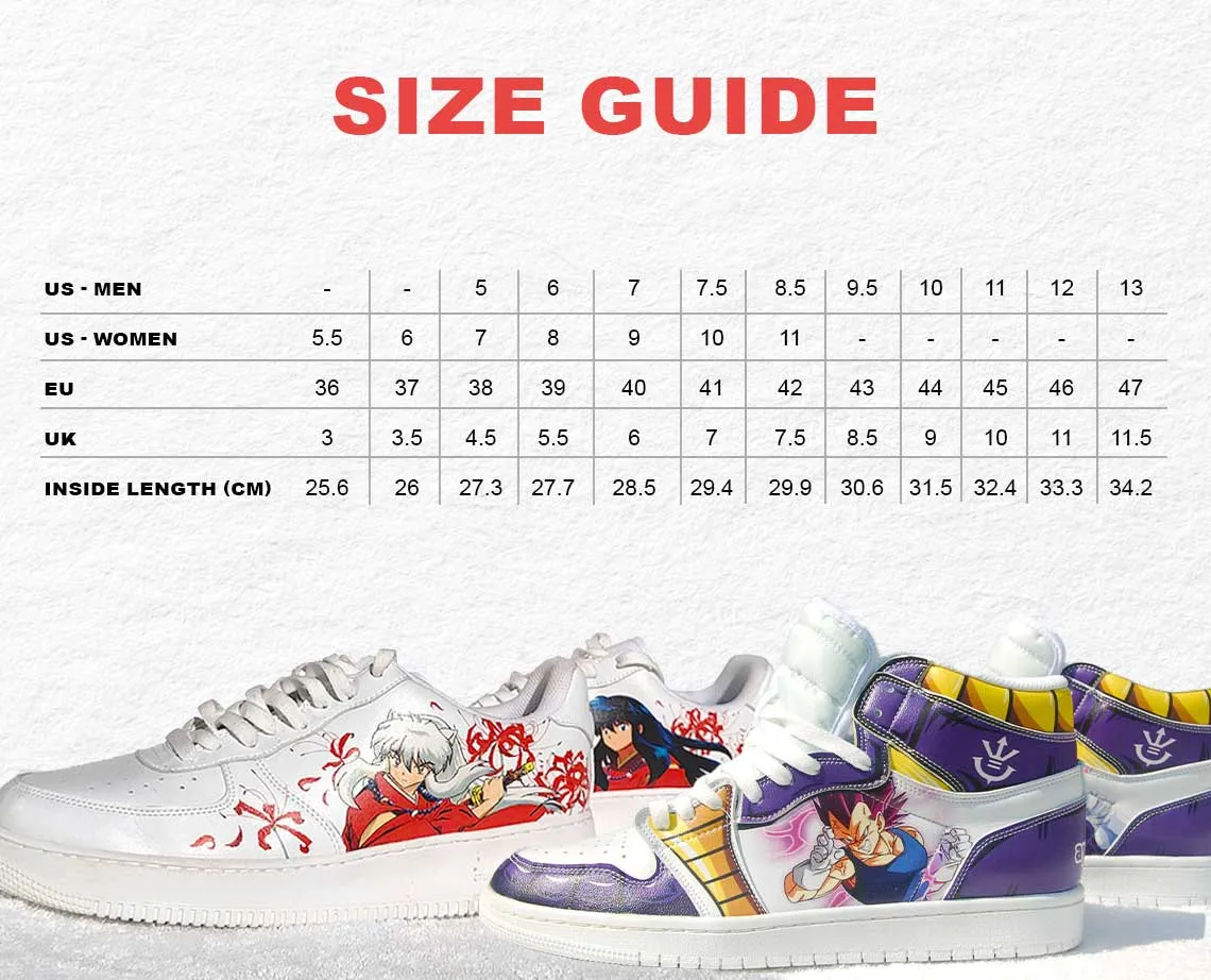 Dragon Ball Z YZ White Anime Shoes