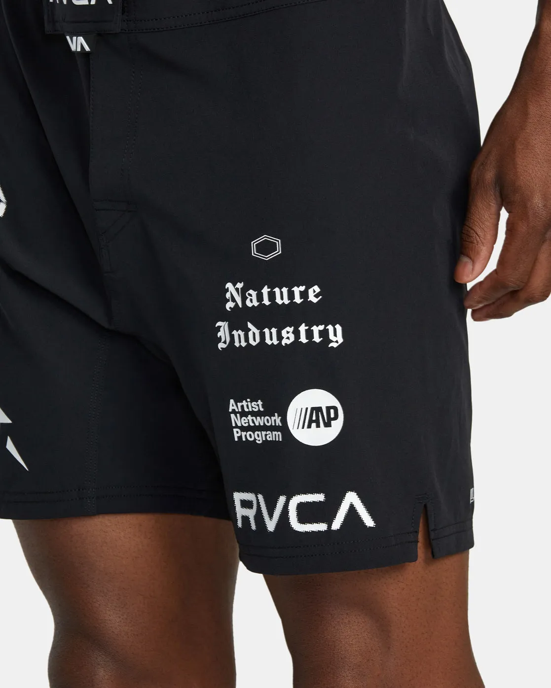 Fight 15" Scrapper Shorts - Black All Brand 2