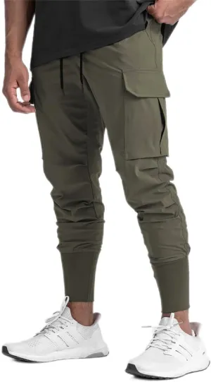 GINTPK Men Cargo Jogger Lightweight Tapered Hiking Pants Sport Running Quick Dry Sweatpants for Training