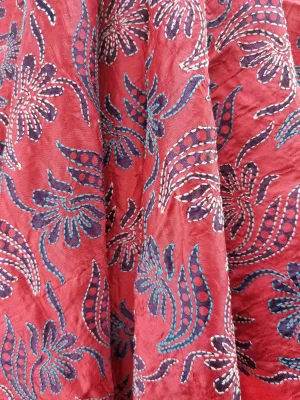 Hand Embroidered Silk Fabric From Artisans in India