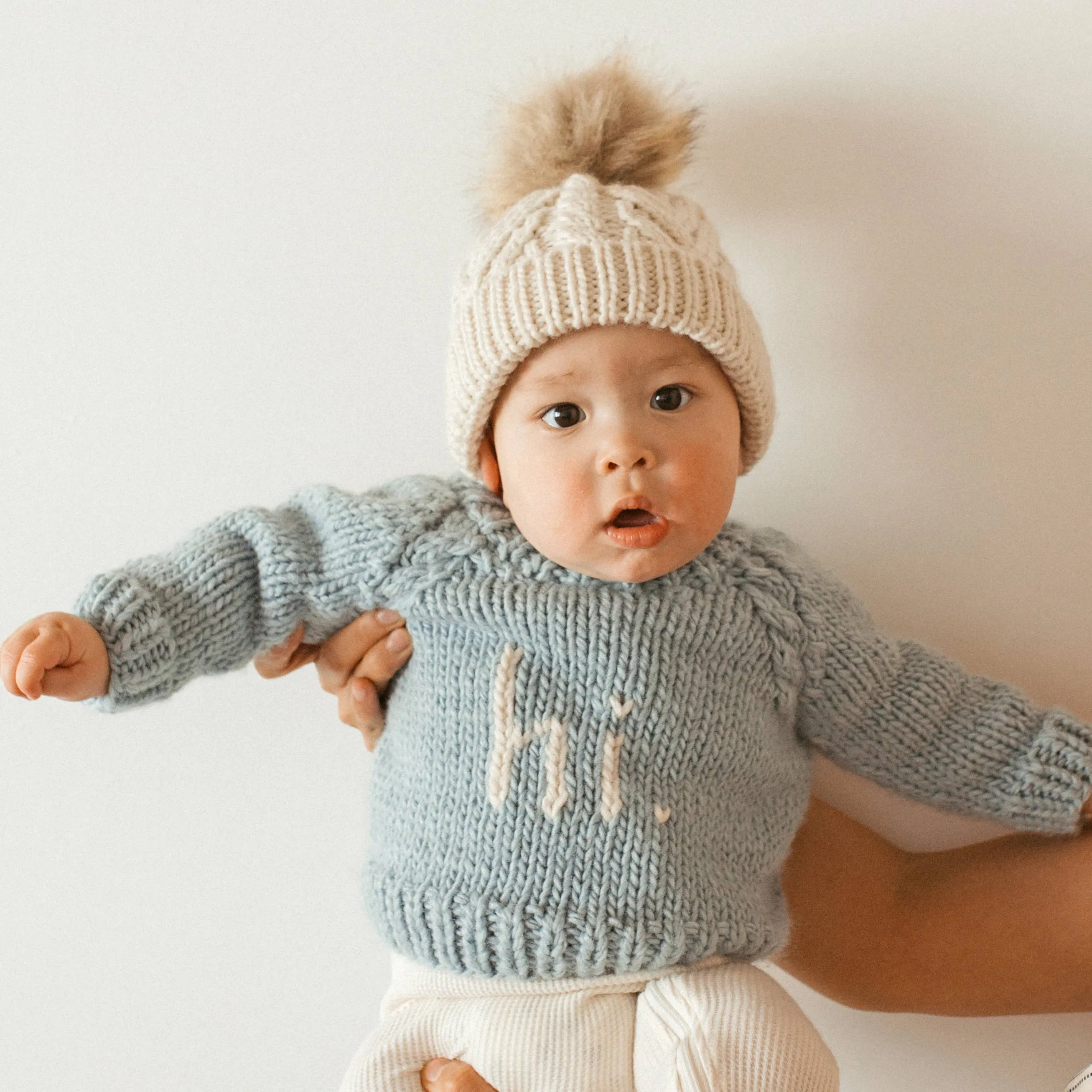 Handknit. Surf Crew Neck Sweater Baby & Toddler