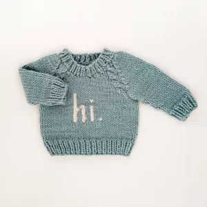 Handknit. Surf Crew Neck Sweater Baby & Toddler