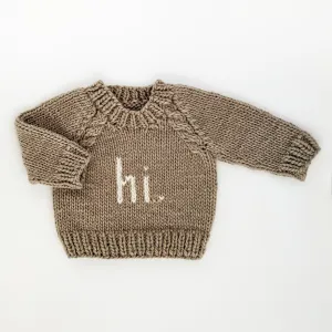 Hi. Crewneck Baby Sweater