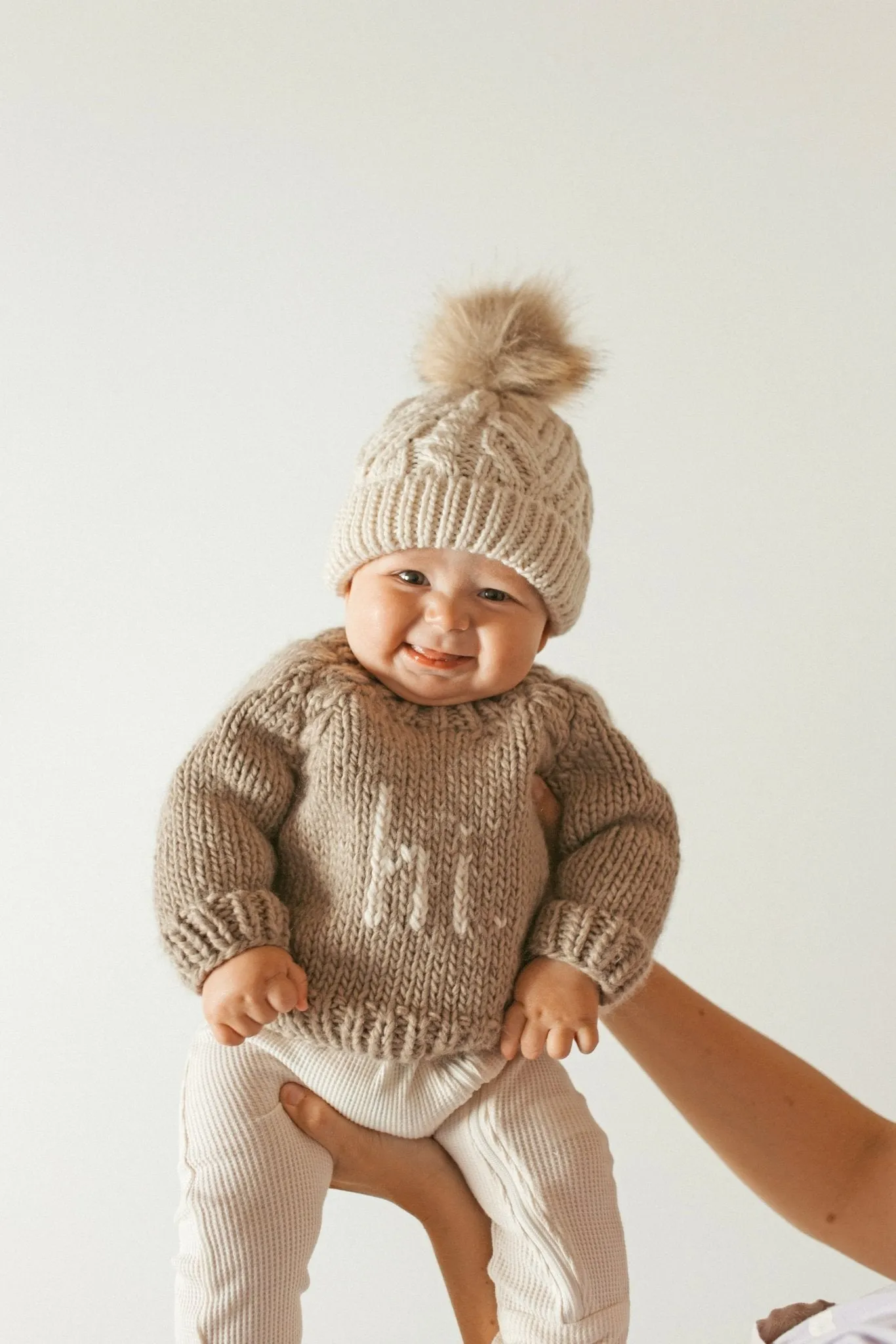 Hi. Crewneck Baby Sweater