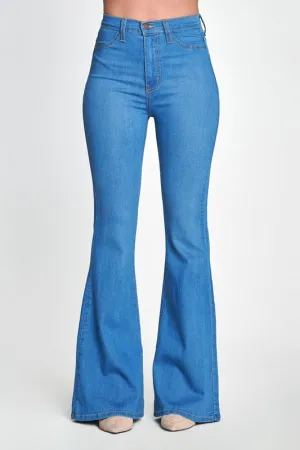 High Rise Flare Jean - Medium Stone
