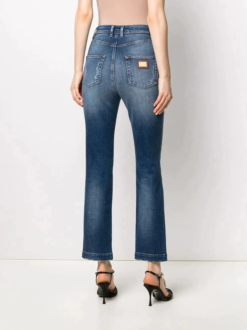 High-Waisted Cropped Jeans