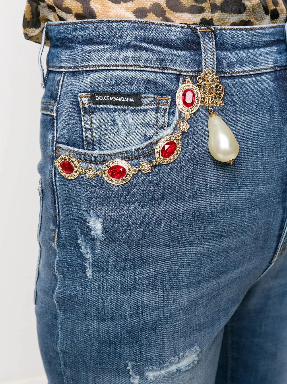 High-Waisted Cropped Jeans