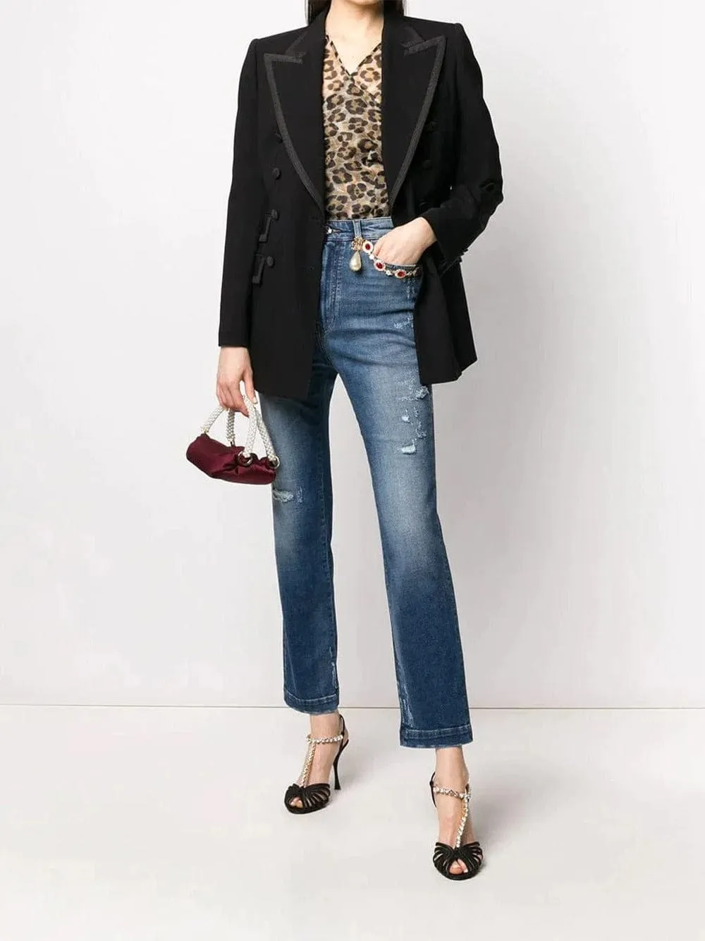 High-Waisted Cropped Jeans