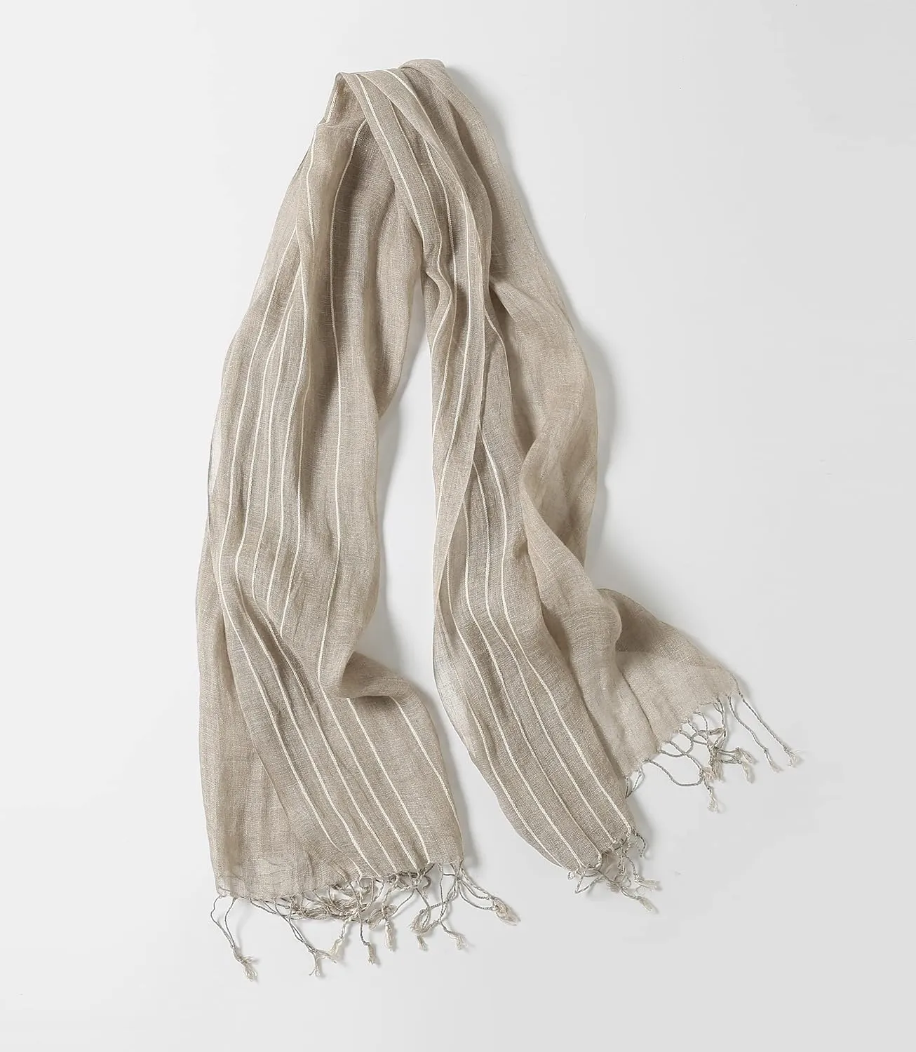 Jeelow Lightweight Summer Scarf Light Shawl Wrap Linen Feel Scarves For Men And Women