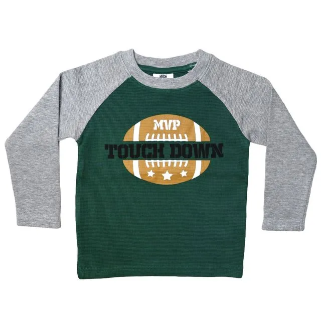 🎁Kids Long Sleeve Thermal Shirt - Football MVP Touch Down