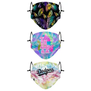 Los Angeles Dodgers MLB Neon Floral 3 Pack Face Cover