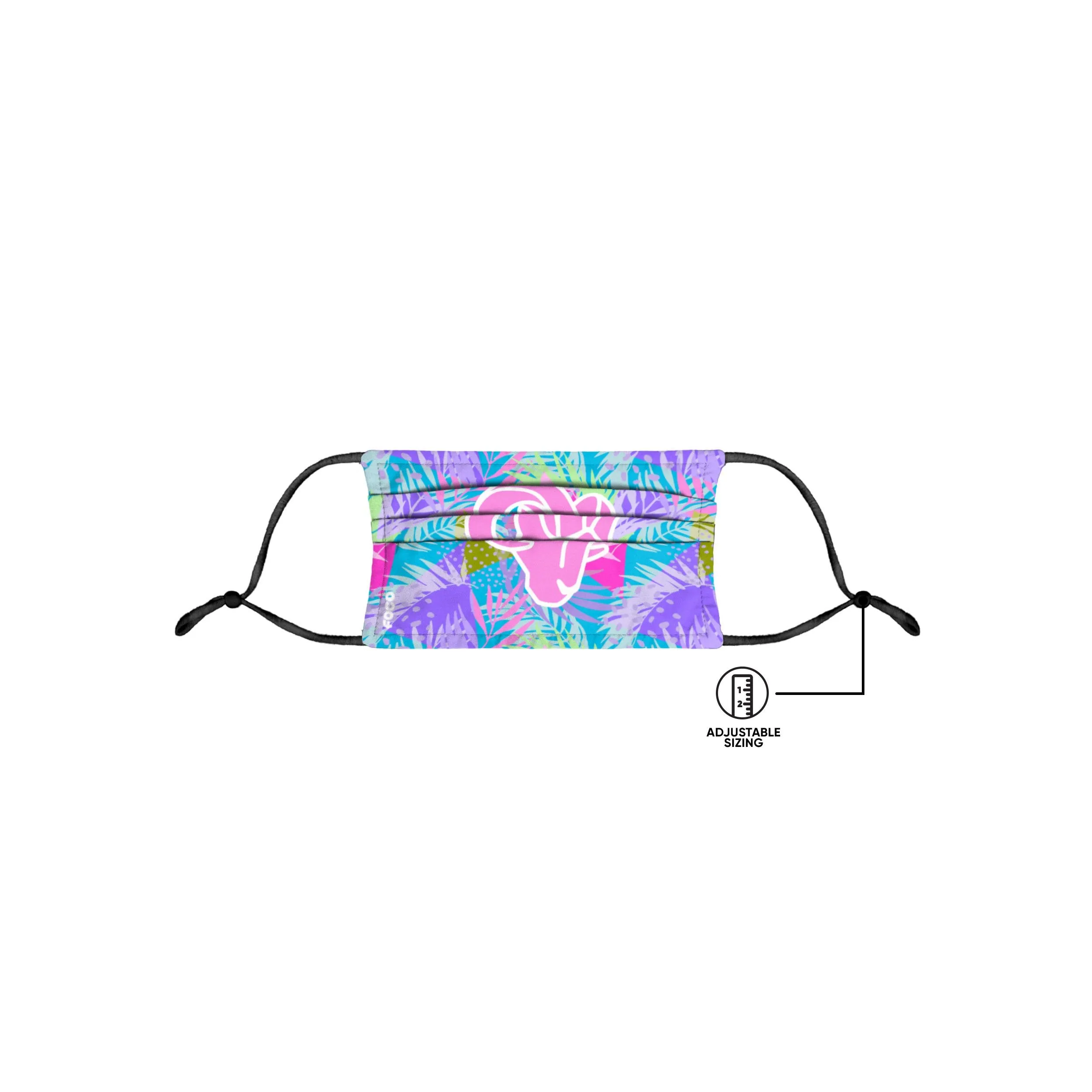 Los Angeles Rams NFL Neon Floral 3 Pack Face Cover