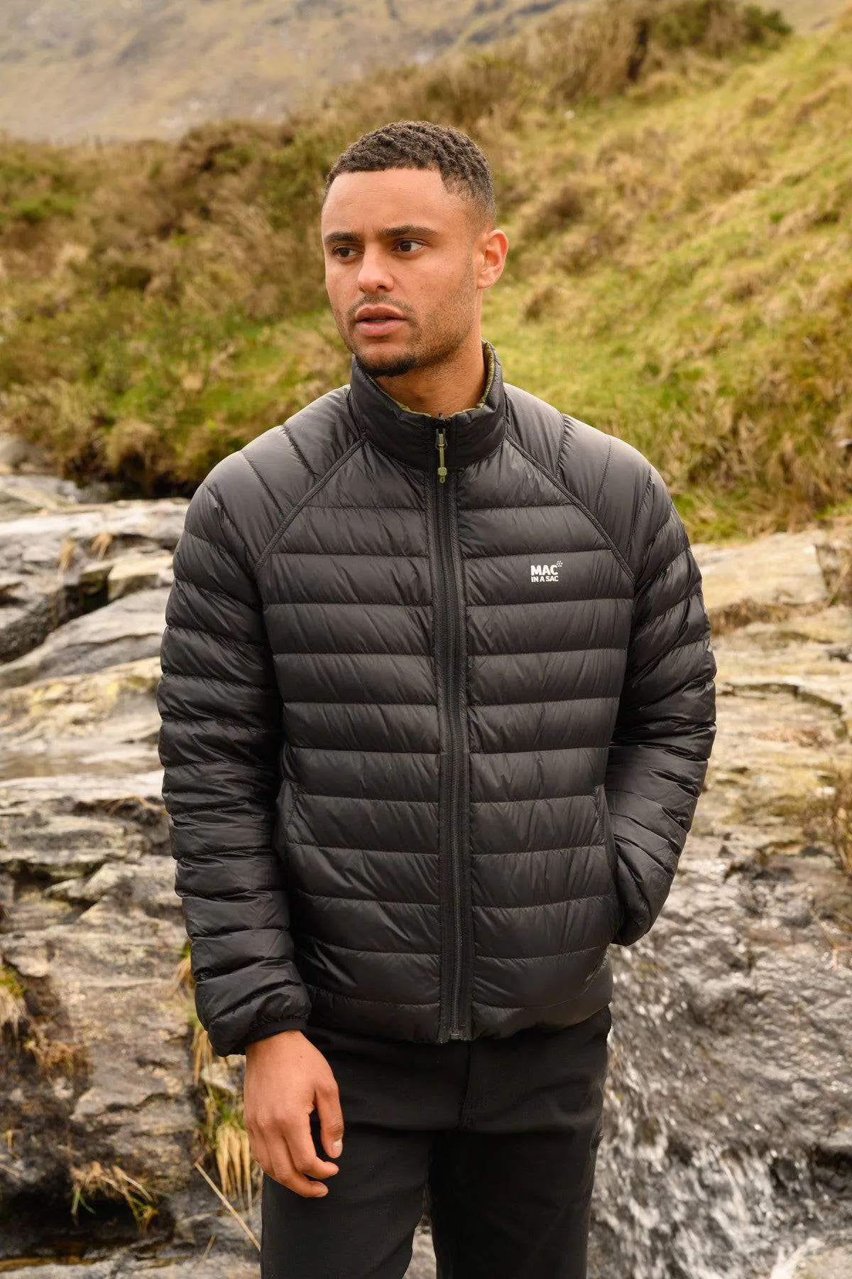 Mac in a Sac Mens Polar Reversible Jacket -KHAKI/BLACK