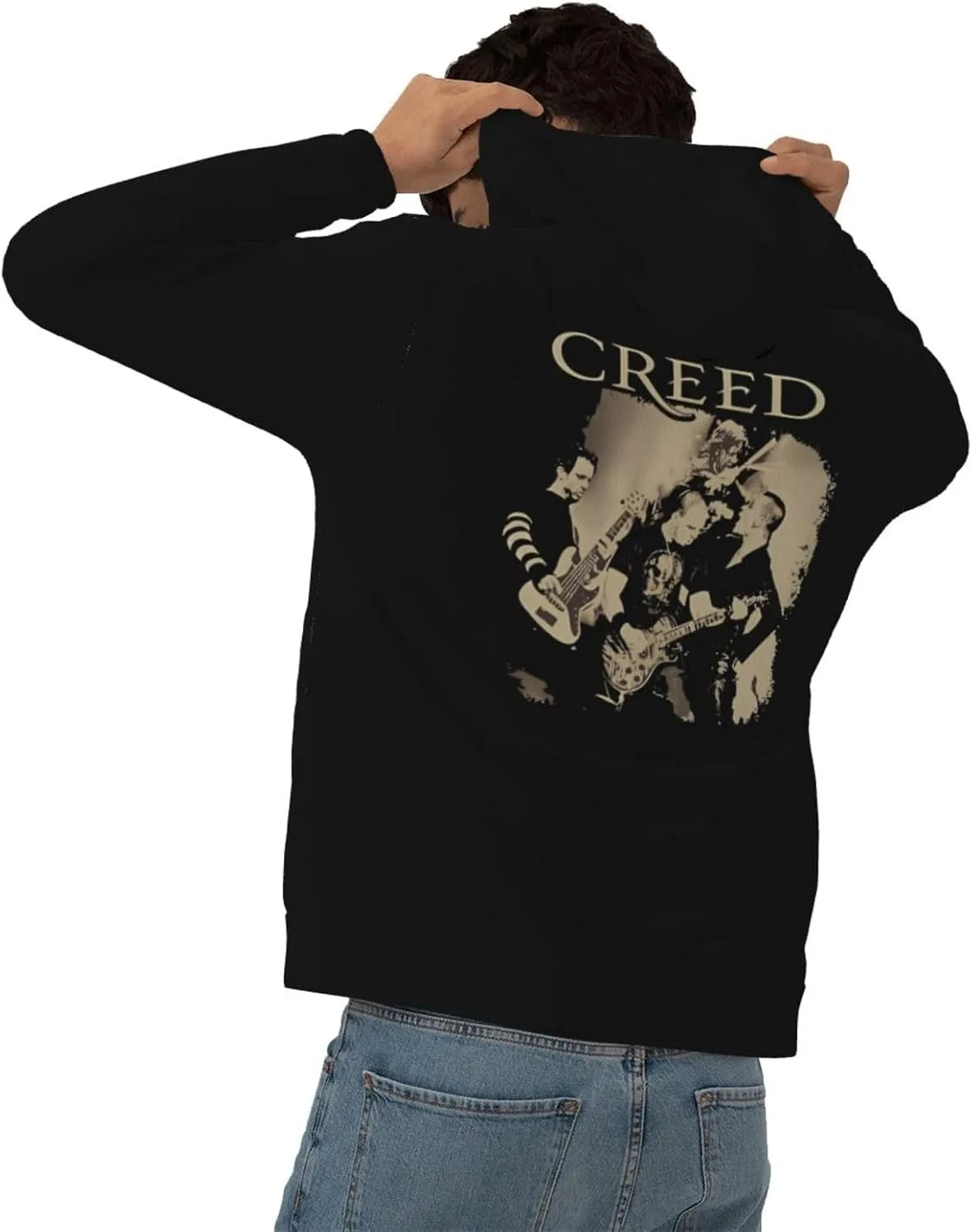 Men'S Graphic Polyester Pullover Shirt With Pocket Stylish Sweatshirt Breathable Jumper
